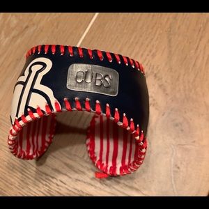 Chicago Cubs Retro Logo Baseball Cuff Bracelet